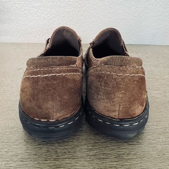 Earth Origins Elsie Brown Leather Stitched Sole Slip-On Shoes 9 - Picture 7 of 10